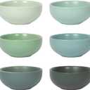 Now Designs Leaf Ceramic Pinch Bowl Set, Mini Bowls for Dipping and Seasoning-Soy Sauce Dish, Set of 6, 2 oz
