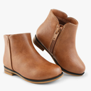 Girls Boots Kids Ankle Boots With Zipper Dress Boot Low Heels Booties for Toddler Little Kids Size 10 Toddler