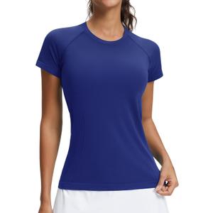 Stelle Women Seamless Workout Shirts Short Sleeve Athletic Top Yoga Gym Running T-Shirts