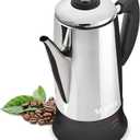 SOTECH Percolator Coffee Pot Electric Maker with Cool Touch Handle, Clear Brew Progress Knob(12 Cup)