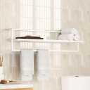 vidaXL Towel Rack White 37.4"x9.8"x8.7" Iron