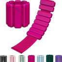 Sportneer Wrist & Ankle Weights for Women Men - 1 Pair (1 lb/2 lb Each) | Adjustable Weighted Bracelet Silicone Bangles for Yoga, Dance, Pilates, Cardio, Aerobics, Gym, Pool Exercises and Jogging (Pink Flash)