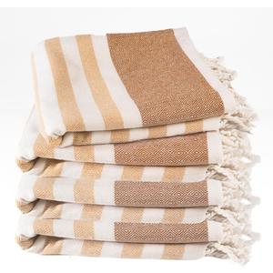 Cotton Turkish Beach Towel with Towels Oversized 36"x72" Pool Absorbent Extra Large Quick Dry Sand Travel Towel (Biscotti Luxe, 4 Pack)
