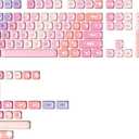 YUNZII 140 Keys MOA Keycaps, Dye-Sublimation PBT Custom Keycap Set for MOA Profile, Cute Purple Gradient Keycap for MX Switches Mechanical Gaming Keyboard(Purple)