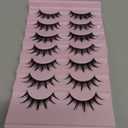 Manga Lashes Natural Look False Eyelashes Anime Lashes Mink Wispy Fluffy Spiky 3D Volume Eyelashes Pack Korean Japanese Asian Cosplay Fake Eyelashes Look Like Individual Cluster 7 Pairs by EYDEVRO