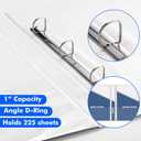 Sinload 3 Pcs 11 x 17 Binders 3 Ring 1 Inch D Ring with Pockets, White