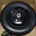 14.5" Wheelbarrow Tire, 3.50-8 Pneumatic Tire, Universal Wheelbarrow Wheel for 4.80/4.00-8, 4.00-6, and 2.50-8, with 6" Centered Hub, 5/8" Axle Bore Hole, Sealed Bearings
