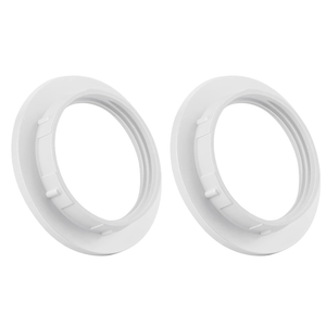 DiCUNO E26 Lamp Shade Rings, White Light Socket Ring, Lock Socket Replacement for Standard Base Lamp Holder, Inside Threaded Diameter 1-1/2 Inch (39mm), 2-Pack