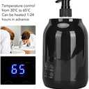 Massage Oil Warmer, Professional Electric Lotion Bottle Warmer with Two Oil Bottle Dispenser, LED Temperature Display, Essential Lube Gel Cream Heating Warmer for Home, Salon, SPA