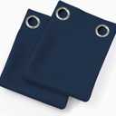 LEMOMO Blackout Curtains 42 x 84 inch/Navy Curtains Set of 2 Panels/Thermal Insulated Room Darkening Bedroom Curtains