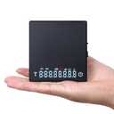 Mini Coffee Scale with Timer, 2kg/0.1g Precision Digital Espresso Scale with Waterproof Silicone Mat for Pour Over, Coffee Bean Weight, Kitchen (Black, ABS)