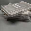 Clear Storage Bins with Lid 24Qt, 4 Pack Stackable Storage Bins, Acrylic Organizers, Plastic Multifunctional Folding Storage Bins, Plastic Stackable Storage Box for Bedroom, Living Room, Office