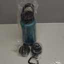 Fanhaw 32 oz Insulated Water Bottle  Portable Stainless Steel Flask with 3 Lids (Straw, Spout, Carabiner) | Leakproof, for Gym, Hiking, Work, Travel & Everyday Use (Green Blue)