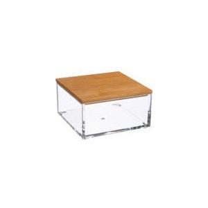 BAMBOO ESSENTIALS PLASTIC STORAGE CONTAINER 6x7x3 IN