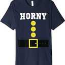 Funny HORNY Dwarf Halloween Costume Original Design Gift Premium T-Shirt, Large, Blue