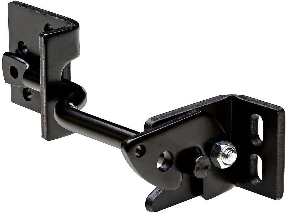 National Hardware V23A Adjust-O-Matic 8 in Heavy Duty Gate Latch for Wooden Fence - Self-Adjusting Outdoor Gate Hardware with Zinc-Plated Triple-Protected Black Finish