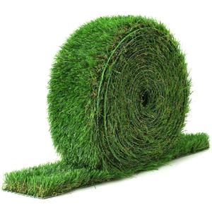 THREE ORANGES 4 Inch x 25 Ft Artificial Grass Roll, 1.38 Thick Realistic Turf Roll, Pre-Cut, Easy to Install, for DIY Projects, Yard, Garage & Pool Area