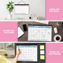 Ospelelf Desk Calendar 2026-2027, Magnetic Fridge Wall Calendar, 18 Month Monthly Large Calendar Planner with Plastic Cover 17" X 12", January 2026 - June 2027 Geometry