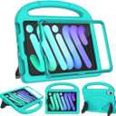 SUPLIK Kids Case for iPad mini 7 (A17 Pro) 2024 & iPad mini 6 (A15) 2021, 8.3-inch iPad mini 6th/7th Generation Case with Screen Protector, Durable Shockproof Kids Cover with Handle Stand, Cyan