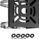 WiTi Universal Vertical Pole Mount for Security Camera, Solid Metal Mounting Corner Bracket with 2 Loops, Suitable for CCTV Cameras LED Wall/Stage Lights, Solar Panels