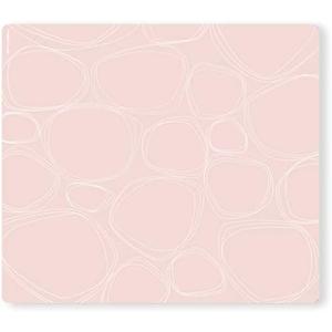 modern-twist 14 x 16 Silicone Placemat, BPA, PVC-Free Table Mat, Dishwasher Safe, Pebbles Print in Blush, Pack of 1