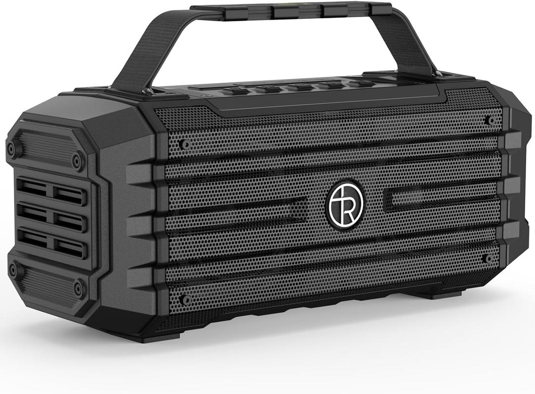TOMPROAD Bluetooth Speaker 120W Peak 80W Portable Wireless Hi-Fi Loud Outdoor IPX6 Waterproof Big Party Speakers with Deep Bass, TWS Pairing, DSP Sound Boombox for Home Camping Beach (Black)