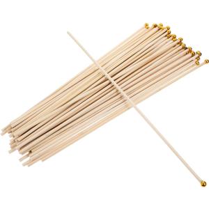 ABOOFAN 50pcs Bamboo Flagpole Sticks 40cm Mini Wooden Flag Sticks Handheld Flag Flagpole Replacement Flags on Stick Poles for Meeting Room Celebration Accessories