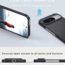 Thinborne Google Pixel 9 Pro and Pixel 9 Case, [600D Aramid Fiber] [Magnetic] [Ultra Thin] [Minimalist Style] [Carbon Fiber] - Black