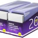 400 Hard Plastic Card Sleeves, Premium Plastic Baseball Card Sleeves, 3" x 4" Trading Cards Holder, Sports Baseball Football Game Cards Protectors (200 Hard Sleeve + 200 Soft Sleeve)