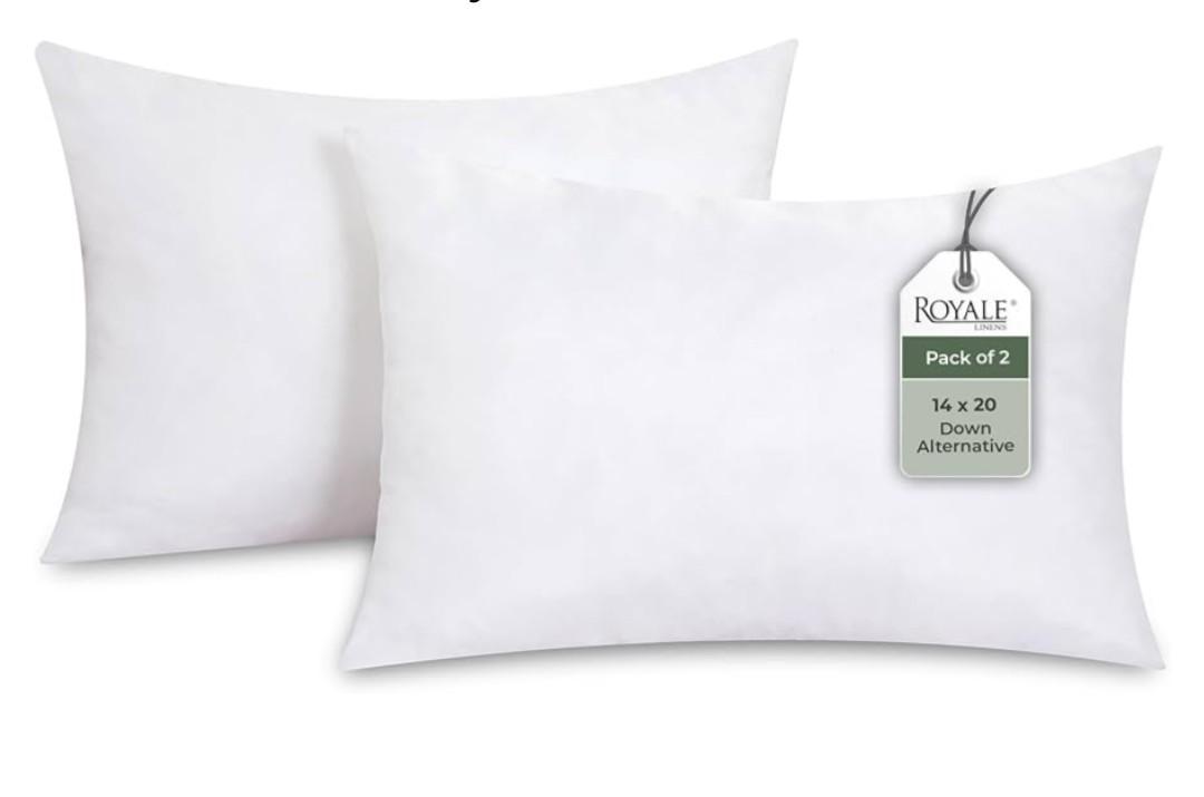 14 x 22 Pillow Insert - Down Alternative Throw Pillows Insert - Square Pillow Pack of 1 White - Bed & Couch Pillows - Inner Cushion for Bed, Cushion for Living Room