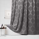 Boho Farmhouse Shower Curtain Charcoal Grey 72x72 Inch Plush Texture Bathroom Decor Hotel-Grade Fabric Waterproof Reinforced Grommets