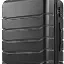 OLIXIS 20 Inch Carry-On Luggage, Hardside Suitcase with Spinner Wheels, Lightweight ABS Hard Shell Travel Luggage, TSA Approved Lock, Expandable Small Suitcase for Business & TravelBlack