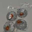 4 Pcs 3 1/4" Touring OEM Flat Black Smoked Turn Signal Lenses+Amber Bulbs for Harley Davidson Electra Glides Road King