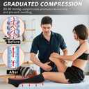 Ailaka 20-30 mmHg Open Toe Compression Socks for Women Men, Medical Grade Graduated Compression Knee High Socks, Wide Calf Toeless Support for Circulation, Plantar Fasciitis, Travel, Flying, Post Surgery Recovery(BK,M)