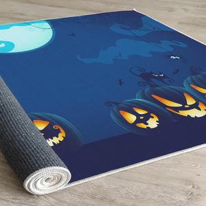 Halloween Pumpkin Doormat for Front Door Welcome Entrance Cute Ghost Door Mat Outdoor Indoor Holiday Autumn Door Mat Inside Outside Carpet Halloween Entry Rug Floor Mat for Porch Patio, 17x30