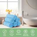 UNIMADE Washcloths Bulk - 100 Pack - Face Towels (12" x 12"), Highly Soft Wash Cloths and Hand Towels, Fast Drying Multi-Purpose Microfiber Cleansing Cloths for Bathroom, Hotel, Spa, and Salon - Blue