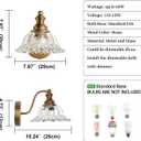 XIEDUN Vintage Wall Sconces Brass Wall Sconces 1 Light Wall Lights for Living Room