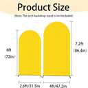 Yellow Arch Backdrop Cover 6FT+7.2FT Spandex Arch Covers Stretchy Backdrop for Wedding Baby Shower Bridal Shower Birthday Home Decoration(The Arch Stand is not Included)