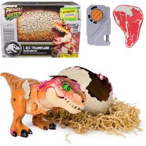 Primal Hatch Jurassic World Interactive Toy Dinosaur & Egg, Hatch & Train Your own Baby Dino with 100+ Sounds & Reactions, Kids Toys for Boys & Girls Aged 5 & Up