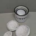 Creative Co-Op Metal Containers with Lids, Coffee, Tea, Sugar (Set of 3 Sizes/Designs)