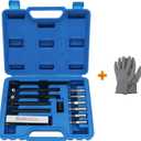 ReluxGo 13 Pcs Embedded Bearing Puller Set, Insert Wheel Bearing Removal Tool with 6 Pcs Ball Ended Threaded Puller Adaptors, Compatible with 6004-6010 6201-6206 6300-6302