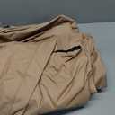 ULTCOVER Rectangular Patio Heavy Duty Table Cover - 600D Tough Canvas Waterproof Outdoor Dining Table and Chairs General Purpose Furniture Cover Size 111L x 74W x 28H Inch (Brown)