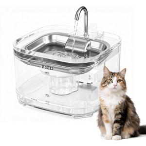 Cat Water Fountain Corded, 108oz/3.2L Pet Fountains for Cats/Dog Indoor Automatic Waterer Bowls for Drinking Small Animal Water Dispenser Auto Kitty Watering Supplies