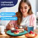 Wheat Straw Dinnerware Set 40 PCS - Service for 8 | Plates and Bowls Sets | Unbreakable Dishes Set - Dinner Plates, Dessert Plate, Cereal Bowls, Drinking Glasses, Dishwasher Safe