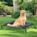 WESTERN HOME Cooling Elevated Dog Bed for Large Dogs, Portable Indoor & Outdoor Raised Dog Bed with Breathable Mesh, Chew Proof Pet Hammock Cots with Removable and Waterproof Bolsters