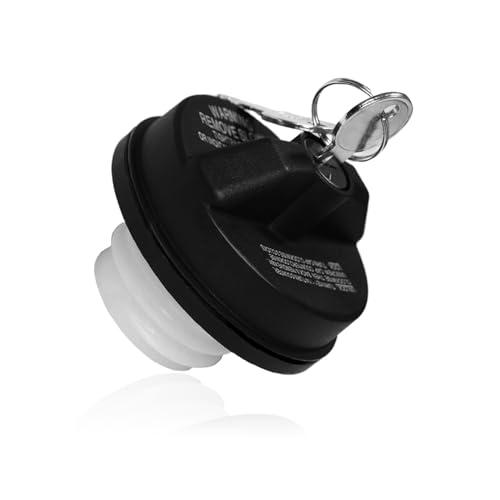 Locking Gas Cap Fuel Tank with Key, Gas Cap Lock Locking Fuel Cap Cover Replacement for Toyota 4Runner, Chevy Silverado 1500 2500 3500, Nissan GMC Honda Subaru Buick #10504 77300-47020