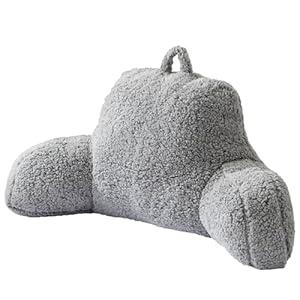 Aimuan Reading Pillow Bed Rest Wedge Large Adult Backrest Pillow with Arms Back Support for Sitting Up in Bed Cushion Incline Rest Sleeping Snoring Pillow, Black Large