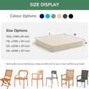 Outdoor Chair Cushions Set of 4: Waterproof & Fade Resistant Seat Cushion for Patio Furniture - 18.5 x 16 x 2 Inch Chair Pads with Ties and Hidden Zipper - Patio Chair Cushion Replacement, Beige