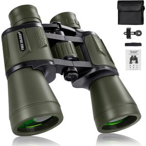 20x50 Hunting Binoculars for Adults High Powered with Low Light Night Vision - 28mm Large Eyepiece Professional Binoculars for Bird Watching Hiking Travel with BAK4 Prism FMC Lens, Green