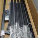 WALMANN 8ft Firewood Rack with Cover, Heavy Duty Firewood Rack With Weather Resistant 600D Oxford Fabric Cover, Indoor/Outdoor Wood Rack for Firewood (Black)